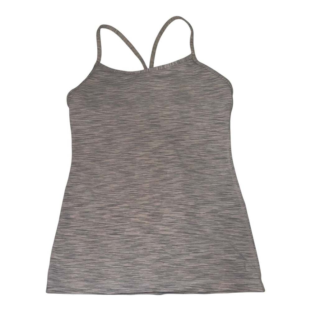 Lululemon Power Y Tank Top Size 6 Heathered Gray